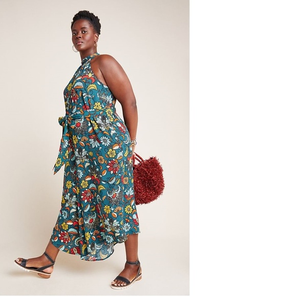 Anthropologie Geneva Halter Wide-Leg Jumpsuit - Picture 4 of 8